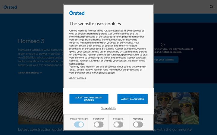 Screenshot of hornseaproject3.co.uk