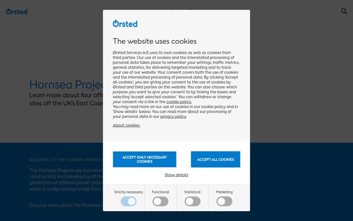 Screenshot of hornseaprojects.co.uk