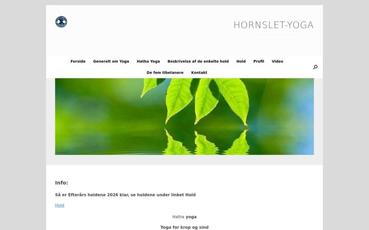 Screenshot of hornslet-yoga.dk