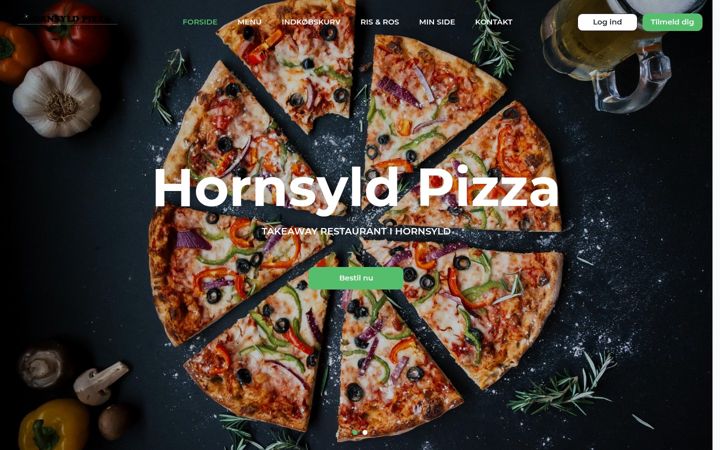Screenshot of hornsyldpizza.dk