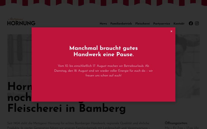 Screenshot of hornung-metzgerei.de