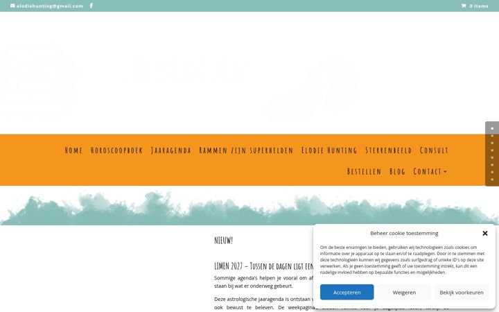 Screenshot of horoscoopboek.nl