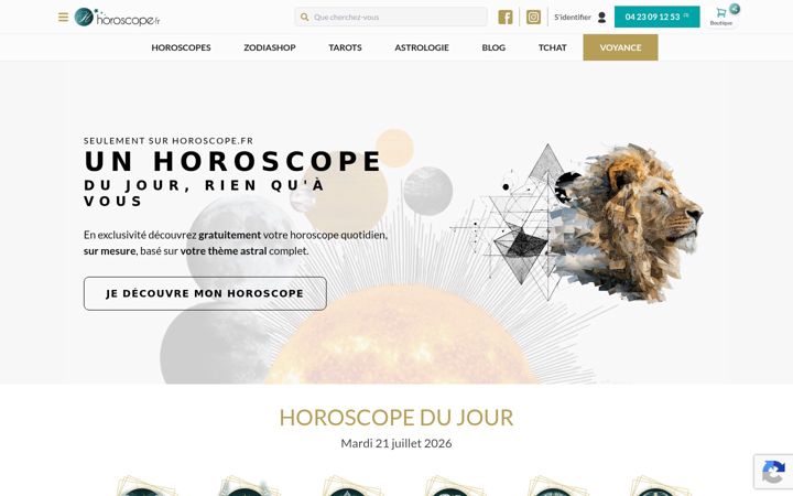 Screenshot of horoscope.fr