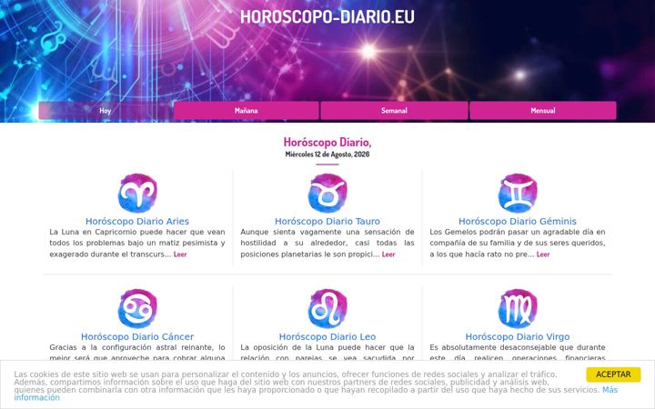 Screenshot of horoscopo-diario.eu
