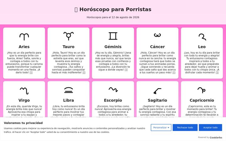 Screenshot of horoscopoparaporristas.com