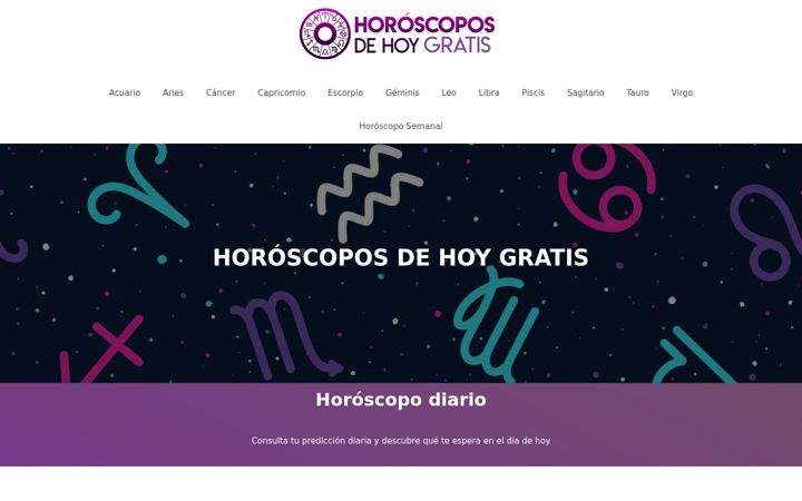 Screenshot of horoscoposdehoygratis.com