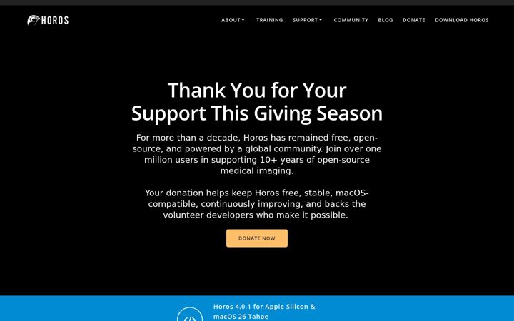 Screenshot of horosproject.org