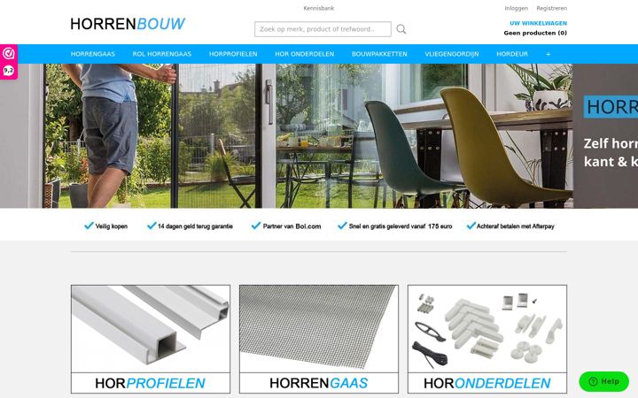 Screenshot of horrenbouw.nl
