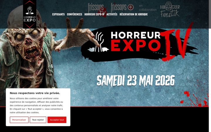 Screenshot of horreurexpo.com