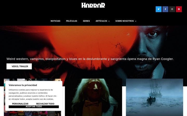 Screenshot of horrorlosers.com