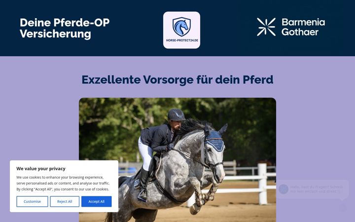 Screenshot of horse-protect24.de