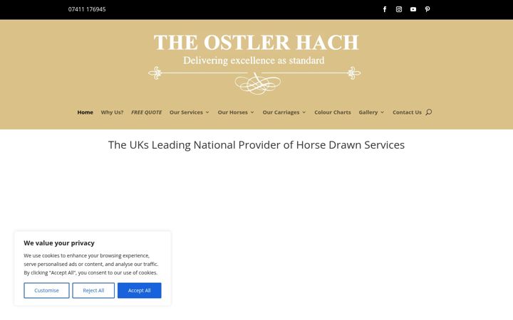 Screenshot of horseandcarriagehire.co.uk