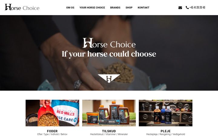 Screenshot of horsechoice.dk