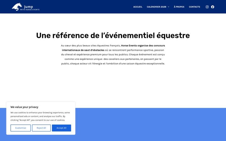 Screenshot of horseevents.fr