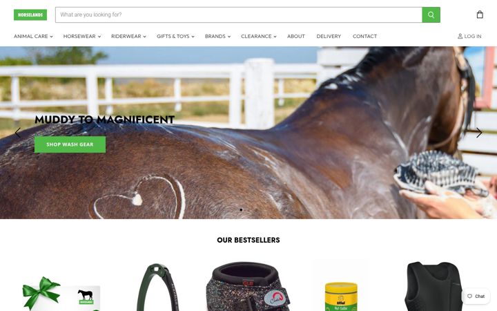 Captura de ecrã de horselands.co.nz