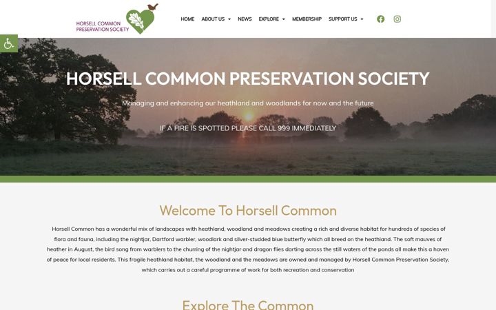 Screenshot of horsellcommon.org.uk