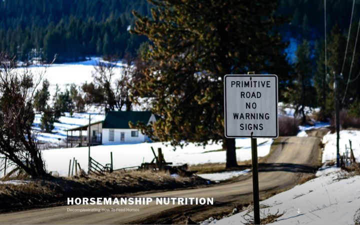Screenshot of horsemanshipnutrition.com