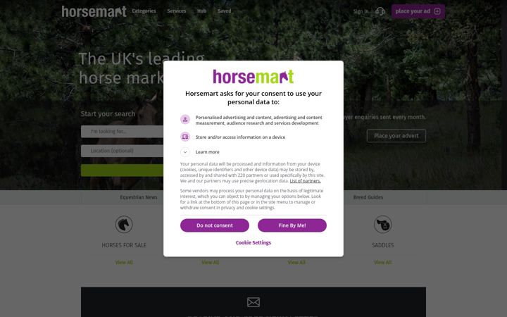 Képernyőkép: horsemart.co.uk