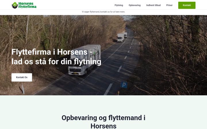 Skærmbillede af horsensflyttefirma.dk