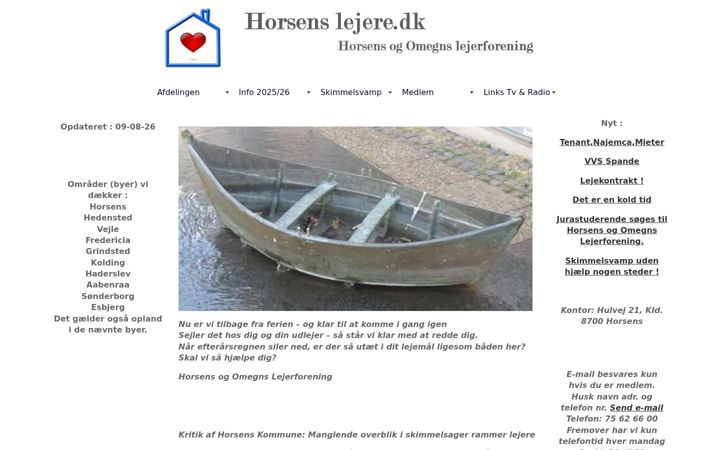 Screenshot of horsenslejere.dk