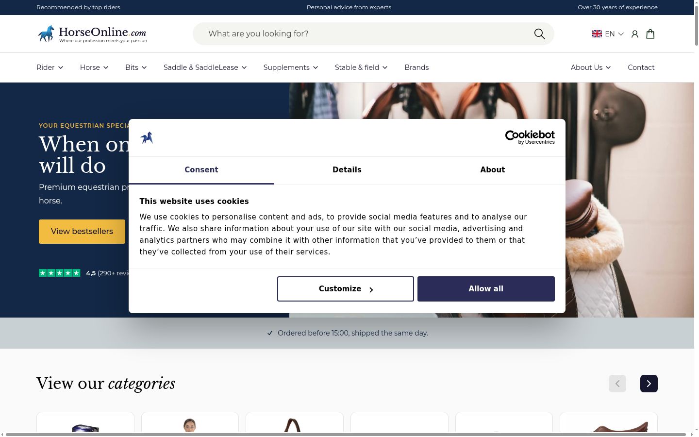 Screenshot tal-banner tal-kunsens muri qabel kwalunkwe interazzjoni