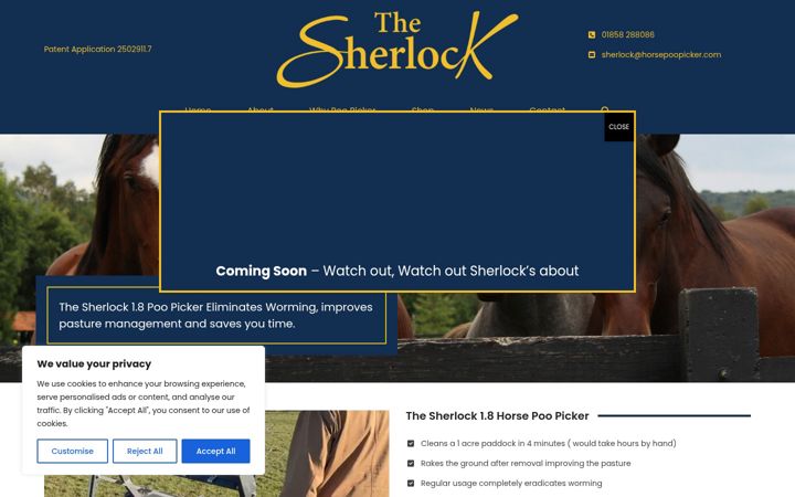 Screenshot of horsepoopicker.com