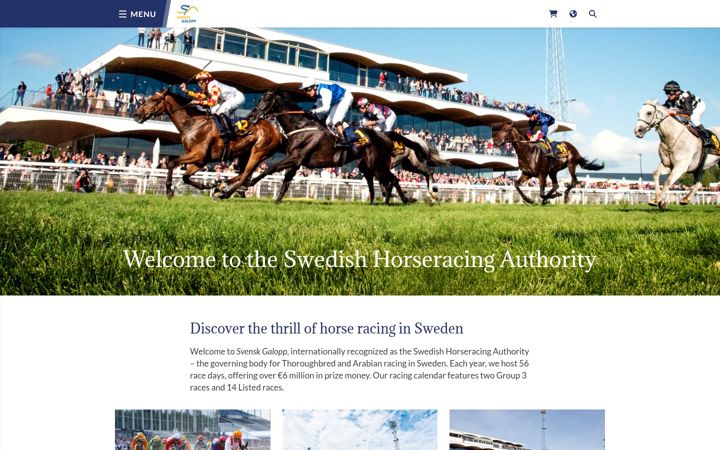 Screenshot von horseracingsweden.com