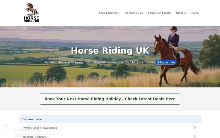 Screenshot of horseridinguk.co.uk