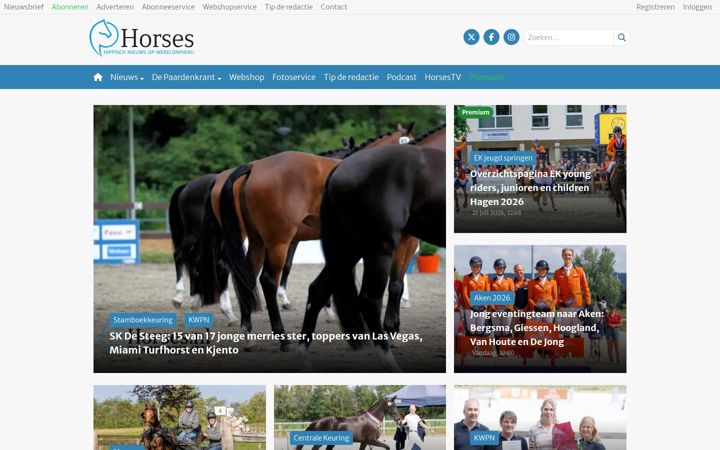 Screenshot of horses.nl
