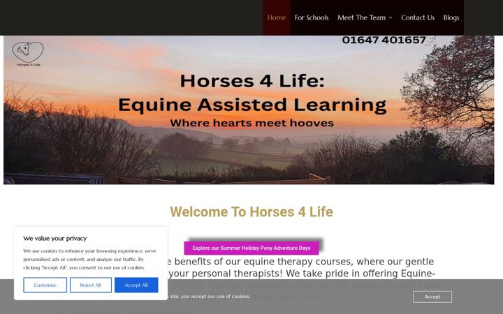 Screenshot of horses4life.co.uk