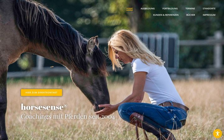 Screenshot von horsesense-training.de