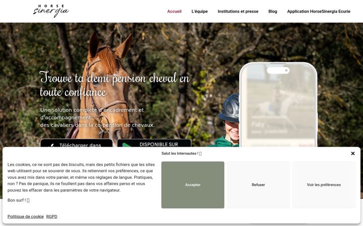 Screenshot of horsesinergia.fr