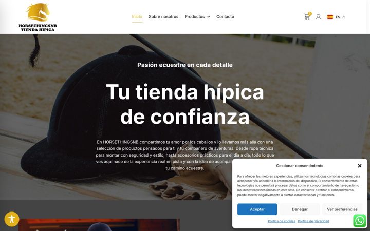 Screenshot of horsethingsnb.com