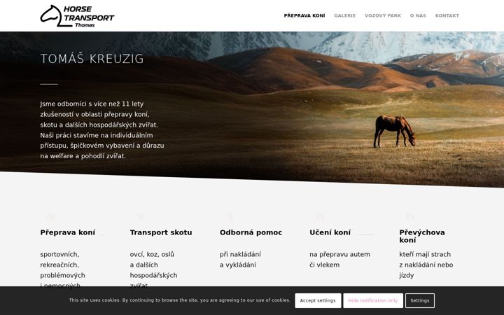 Screenshot of horsetransportthomas.cz
