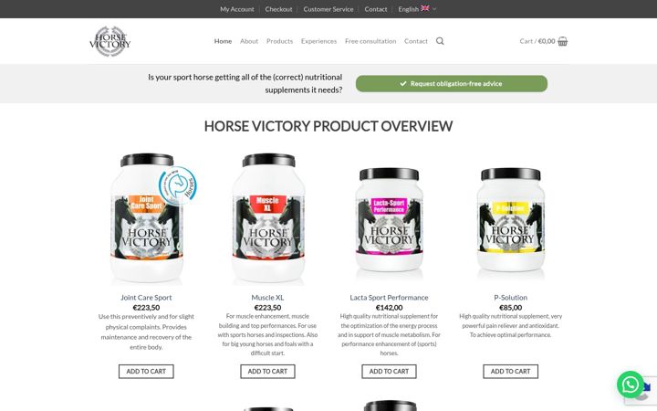 Screenshot of horsevictory.com