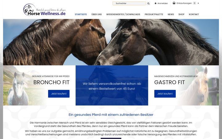 Screenshot of horsewellness.de