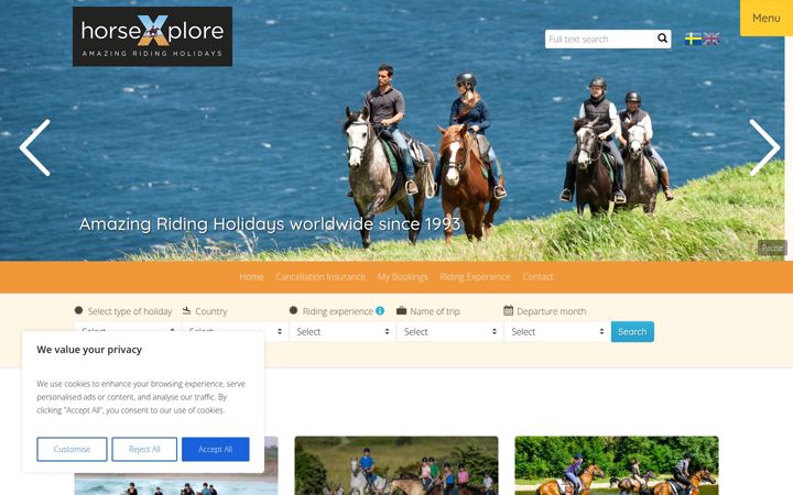 Screenshot of horsexplore.com