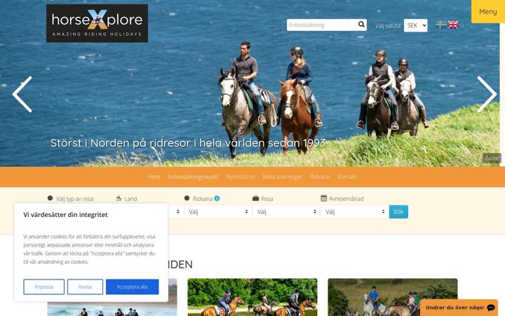 Screenshot of horsexplore.se