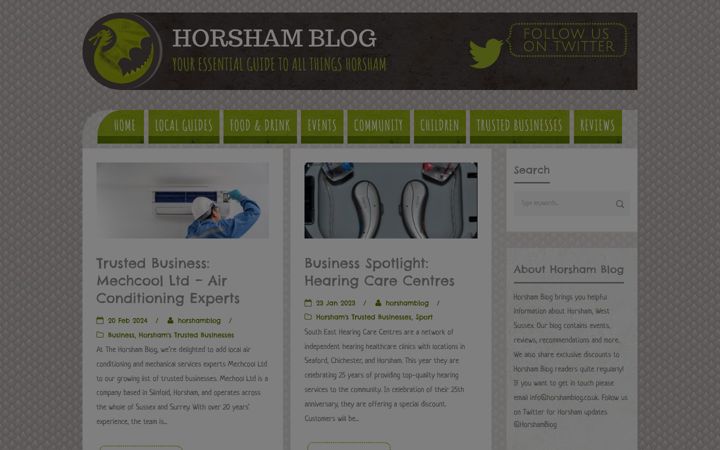 Screenshot of horshamblog.co.uk