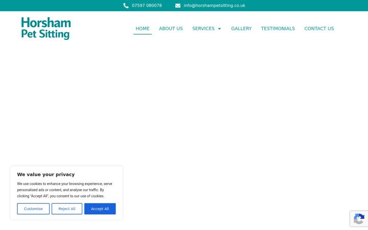 Screenshot of horshampetsitting.co.uk