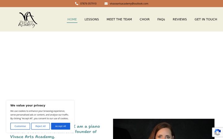 Screenshot of horshampianolessons.co.uk