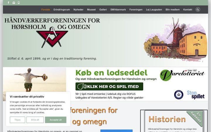 Screenshot of horsholmhf.dk