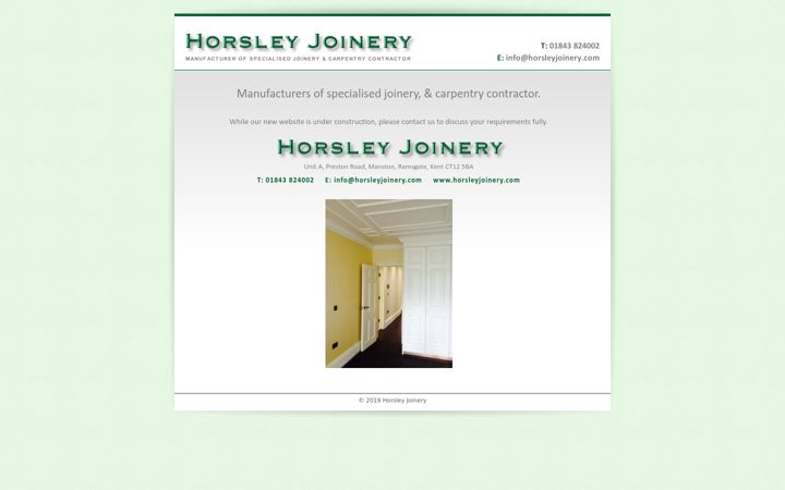 Screenshot of horsleyjoinery.com