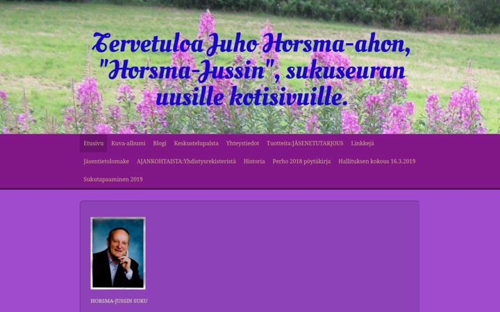 Screenshot of horsma-aho.com