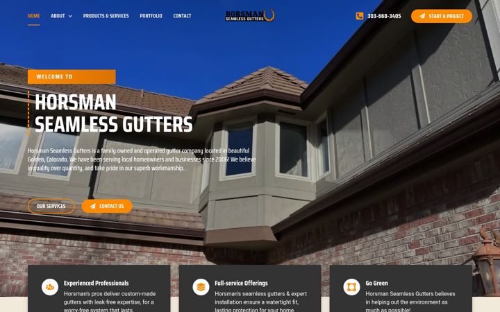 Screenshot of horsmangutters.com