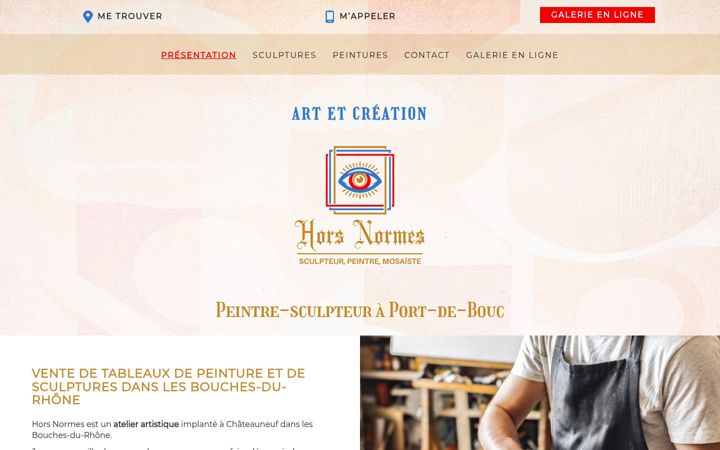Screenshot of horsnormes-galerie.fr