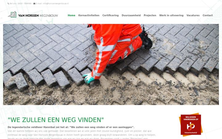 Screenshot von horssenwegenbouw.nl