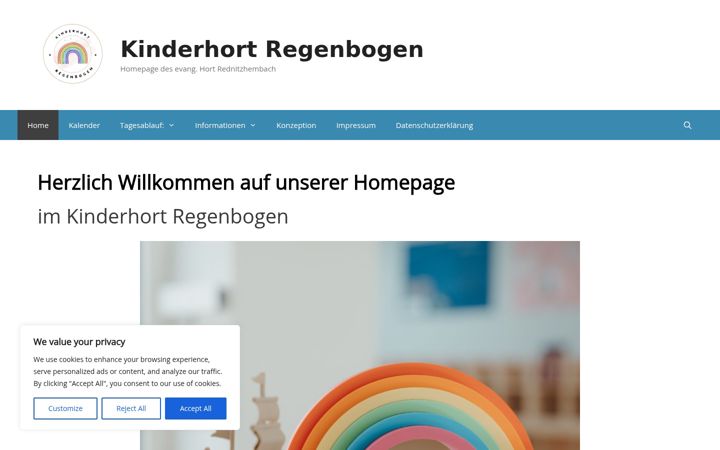 Screenshot of hort-regenbogen.de