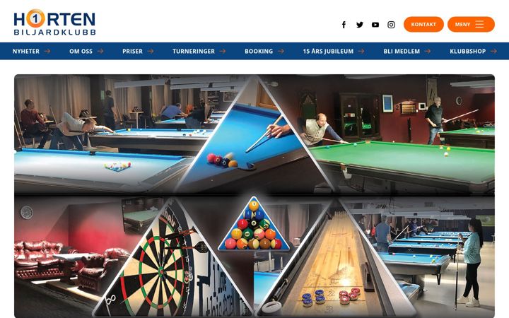 Screenshot of hortenbiljardklubb.no