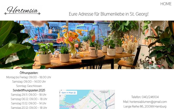 Screenshot of hortensia.de